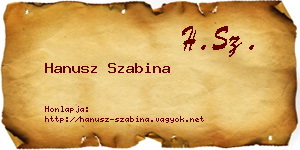 Hanusz Szabina névjegykártya