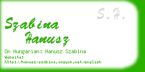szabina hanusz business card